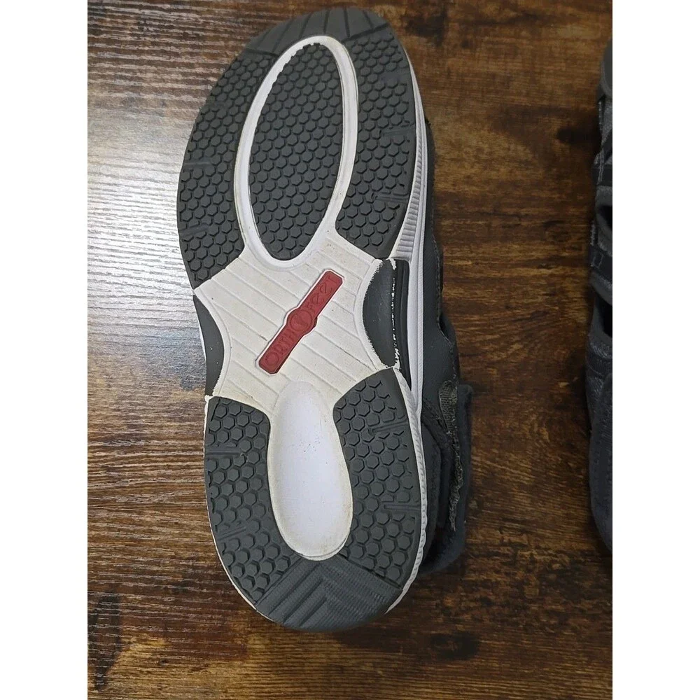 OrthoFeet Mens Gray Premium Arch Support Taurus Fisherman Sandals Size 11.5 2E